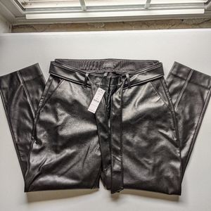 NWT White House Black Market faux leather pants 10